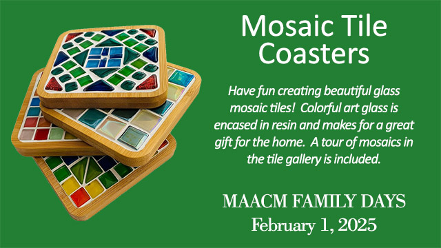 MAACM Family Days - Mosaic Tile Coasters